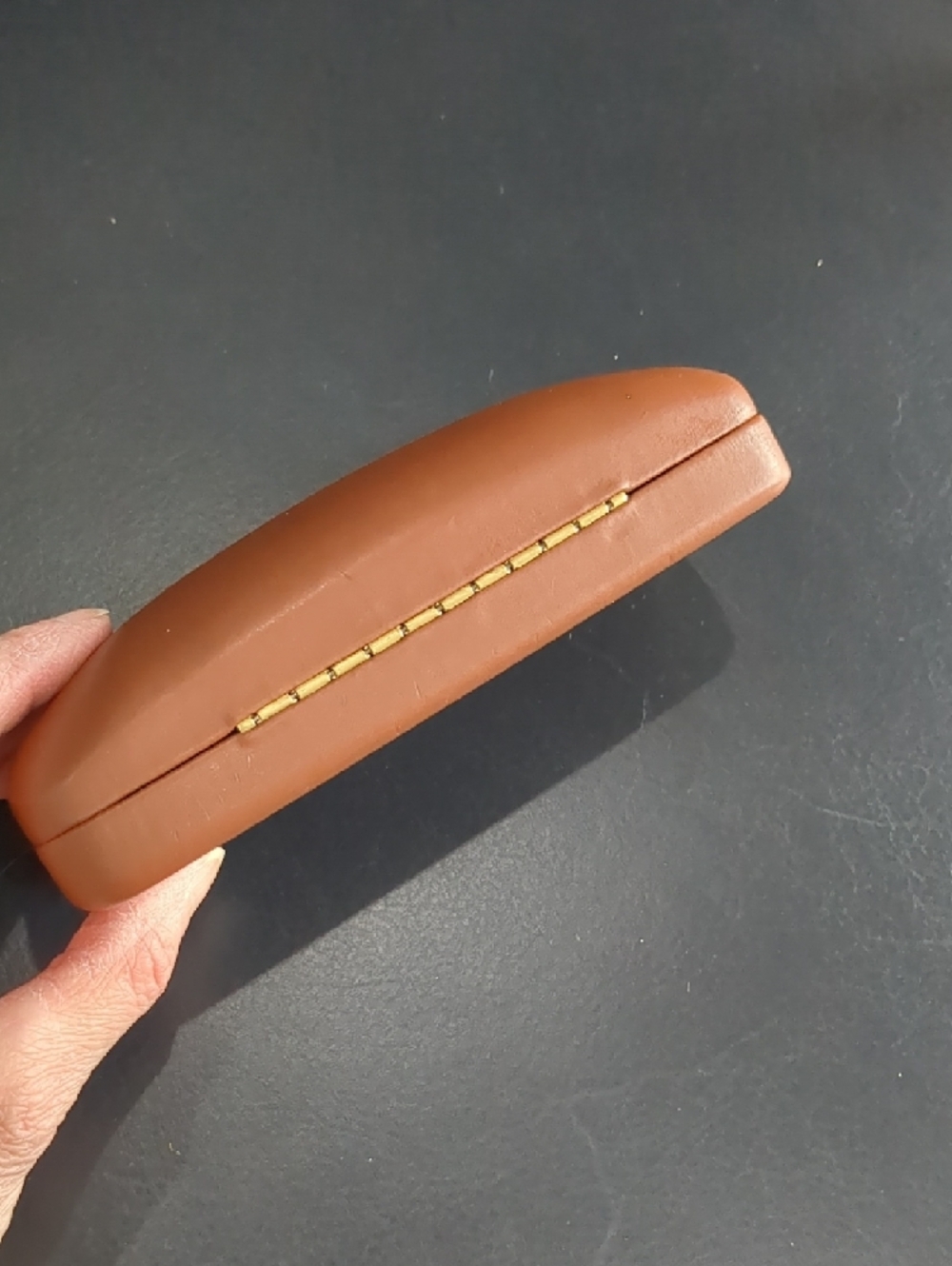 Longchamp Tan Brown Leather Eyeglass Case - Picture 6 of 9